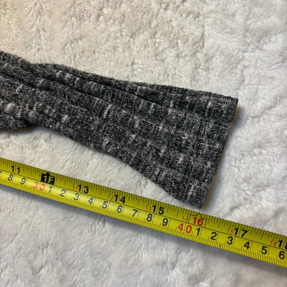 American Eagle Cardigan Small Heather Gray Open Front Sweater Ribbed Draped - Picture 15 of 15